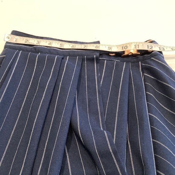 Urban outfitters, blue and white flared, mini wrap skirt, size small buckle - Picture 7 of 8